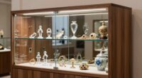 top glass display cabinets