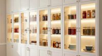 top glass pantry cabinets