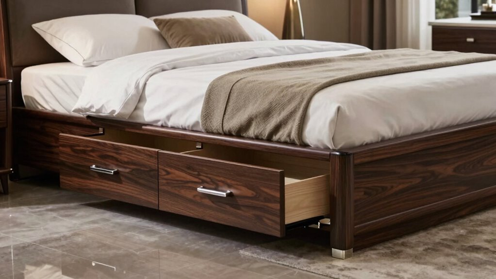 top king storage beds