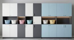 top laundry sorter cabinets