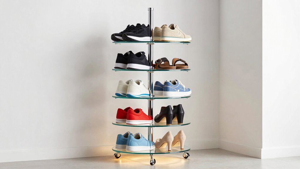 top rotating shoe towers