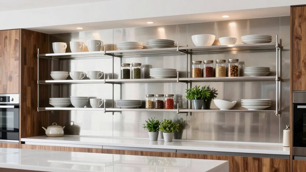 top stainless steel shelving