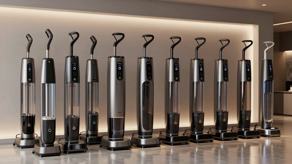 top standing garment steamers