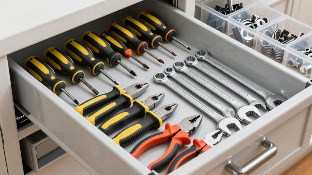 use color coded labeled tools