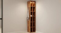 vertical storage maximizes small entryway