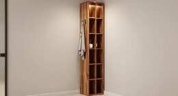vertical storage maximizes small entryway