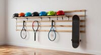 wall mounted sports gear storage