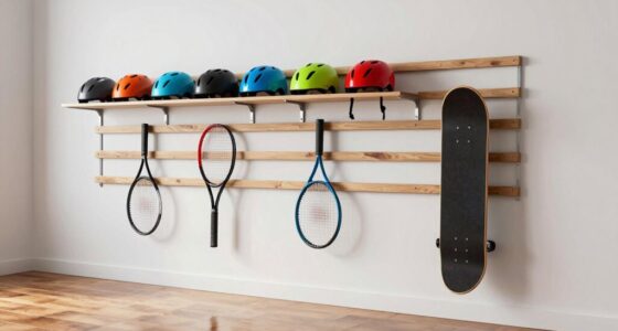 wall mounted sports gear storage