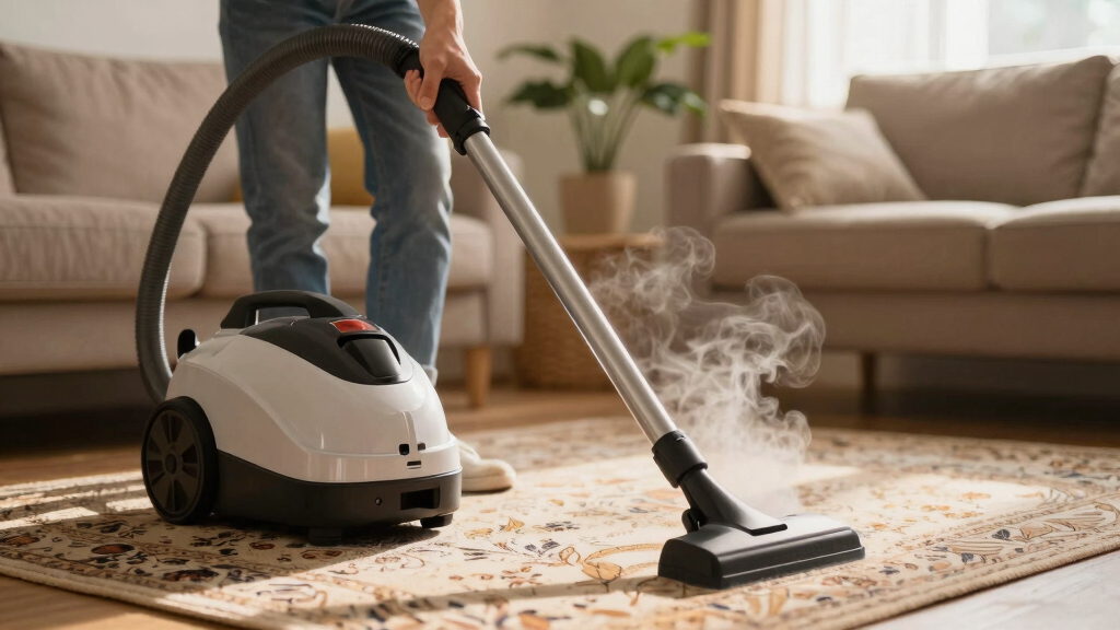 This Heavy-Duty Steam Cleaner Made My 10-Year-Old Rug Look New (I Had No Idea It Was So Gross!)