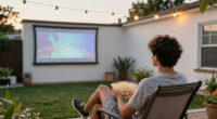 A Backyard Has An Outdoor Movie Screen — And I Can’t Stop Thinking About It