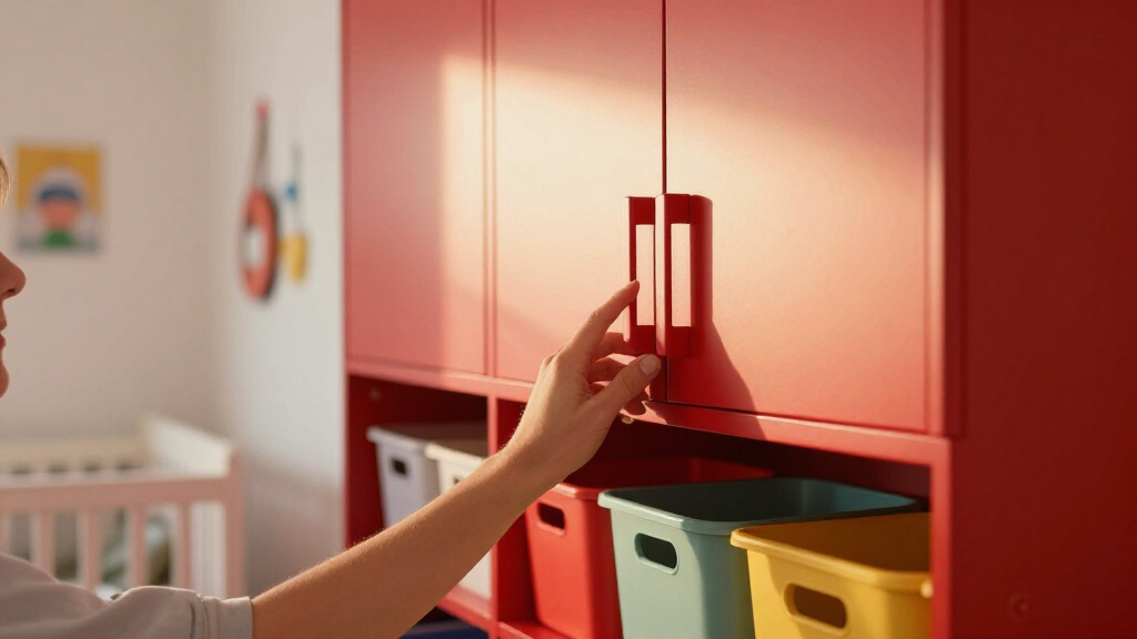 This Nursery Got A Bold Paint Redo With Built-In Cabinets