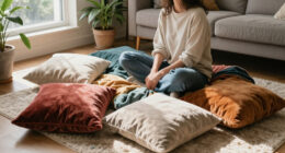 10 Floor Cushions That Instantly Create Cozy Reading Nooks (And Extra Seating!)