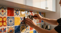 A Builder-Grade Kitchen Gets A Pop Of Color With An Easy Backsplash Upgrade
