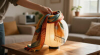 She Draped A Scarf Over IKEA’s Paper Lantern, And It Looks Custom
