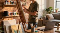 This 500-Square-Foot Studio Doubles As An Artist's Home And Workspace