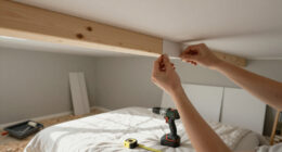 A Structural Beam Was An Eyesore In This Bedroom — She Added Paneling To Disguise It