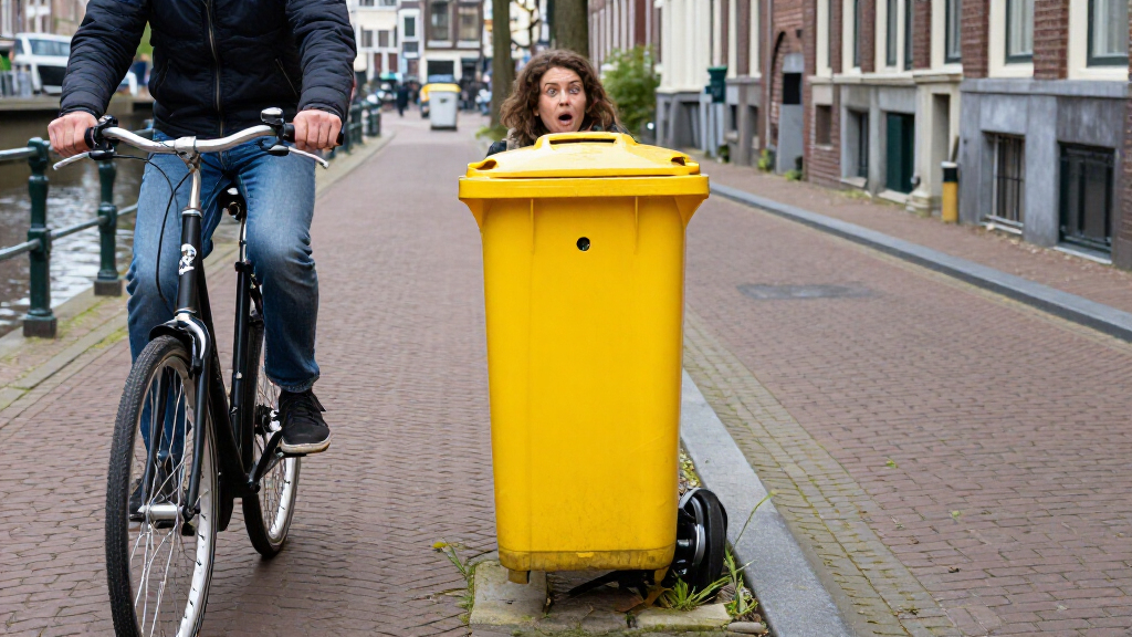 Amsterdam Plaatst Prullenbak Midden Op Fietspad: 'Een Giller' - NOS