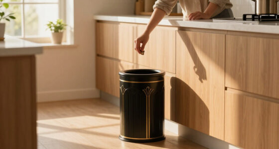 This Stylish Trash Can Is “Perfect” For Small Spaces (And Gives Art Deco Vibes!)
