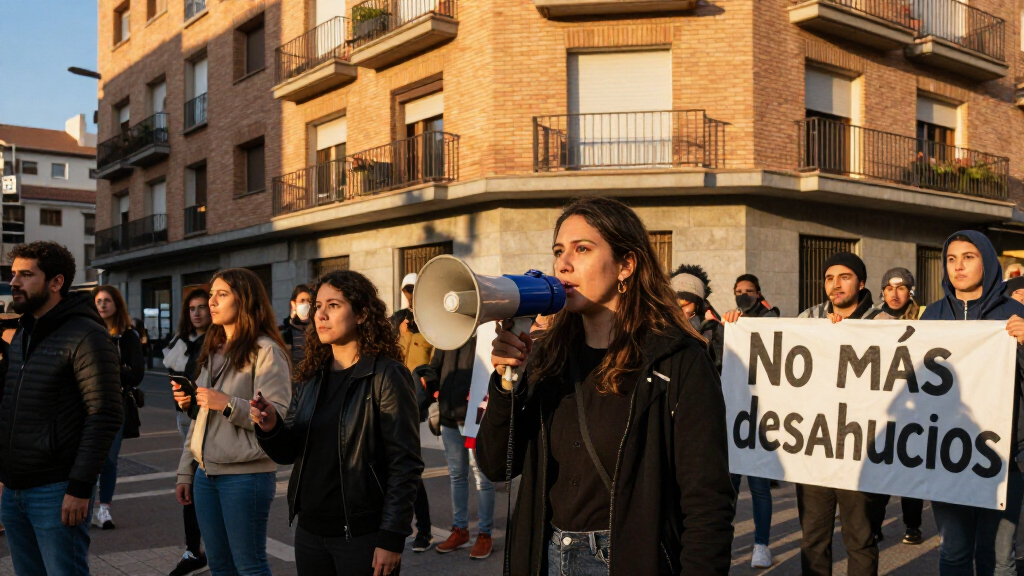 Thousands Protest Against Maricarmen's Eviction In Madrid