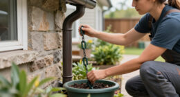 DIYers Hide Unsightly Downspouts With A Smart Design