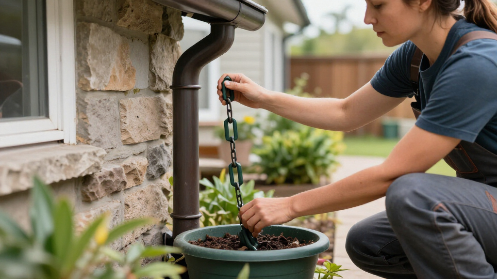 DIYers Hide Unsightly Downspouts With A Smart Design