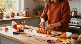 Don't Toss Your Egg Cartons — Reuse Them For Adorable Fox-Themed Fall Decor