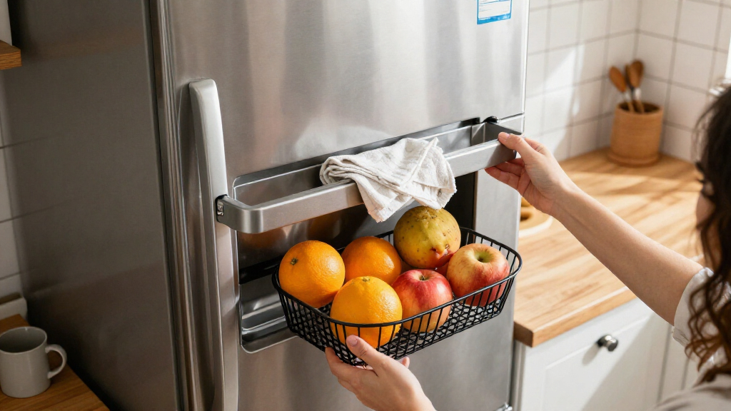 How To Add Magnetic Fridge Storage With YIWANFW’s Shelf And Fruit Basket For $14
