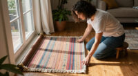 Not Curtains Or Blinds: She Transforms Rugs For A Budget-Friendly Way To Cover Windows
