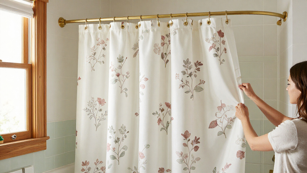 Trade In Plain Shower Curtains For A Floral Vintage-Inspired Style