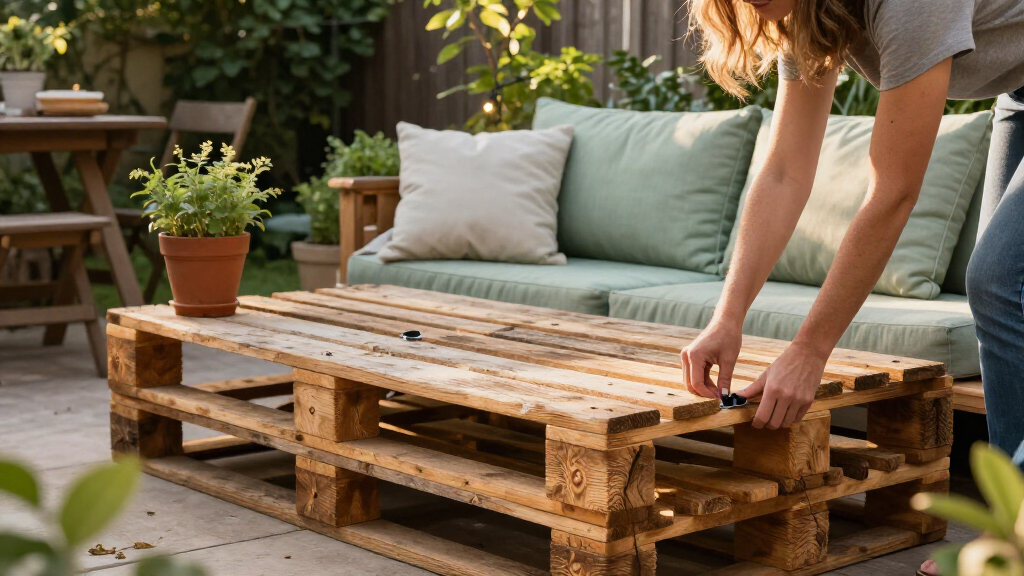 Upcycler Transforms Old Wood Pallets Into An Outdoor Oasis